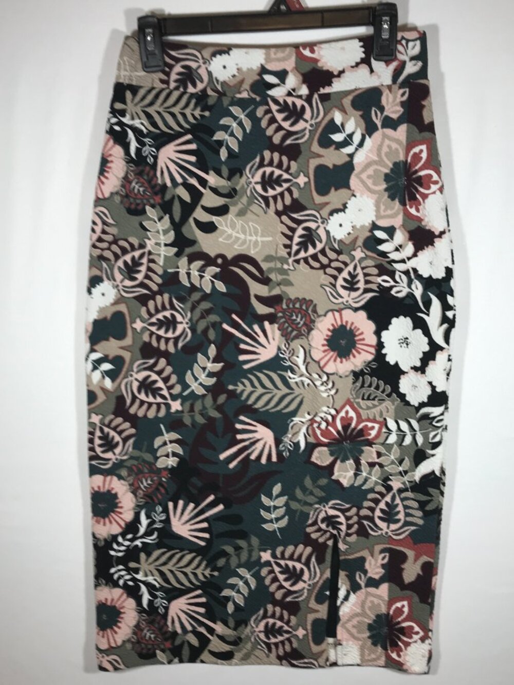 De Collection Women's Small Floral Lined Pencil Skirt